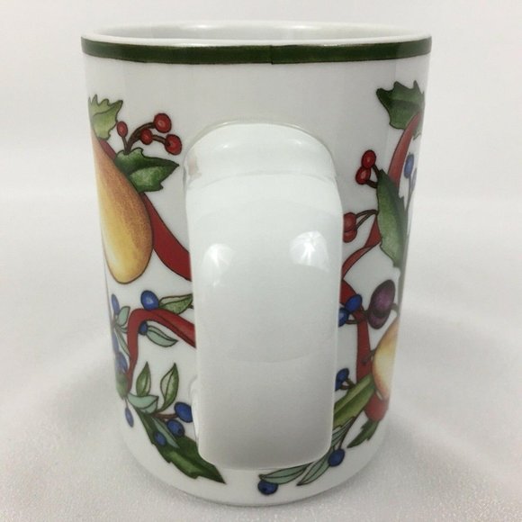 Dansk Holiday Harvest Mug Fruit Ribbons Christmas Cup International Designs - Picture 4 of 7